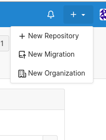 New Project Menu