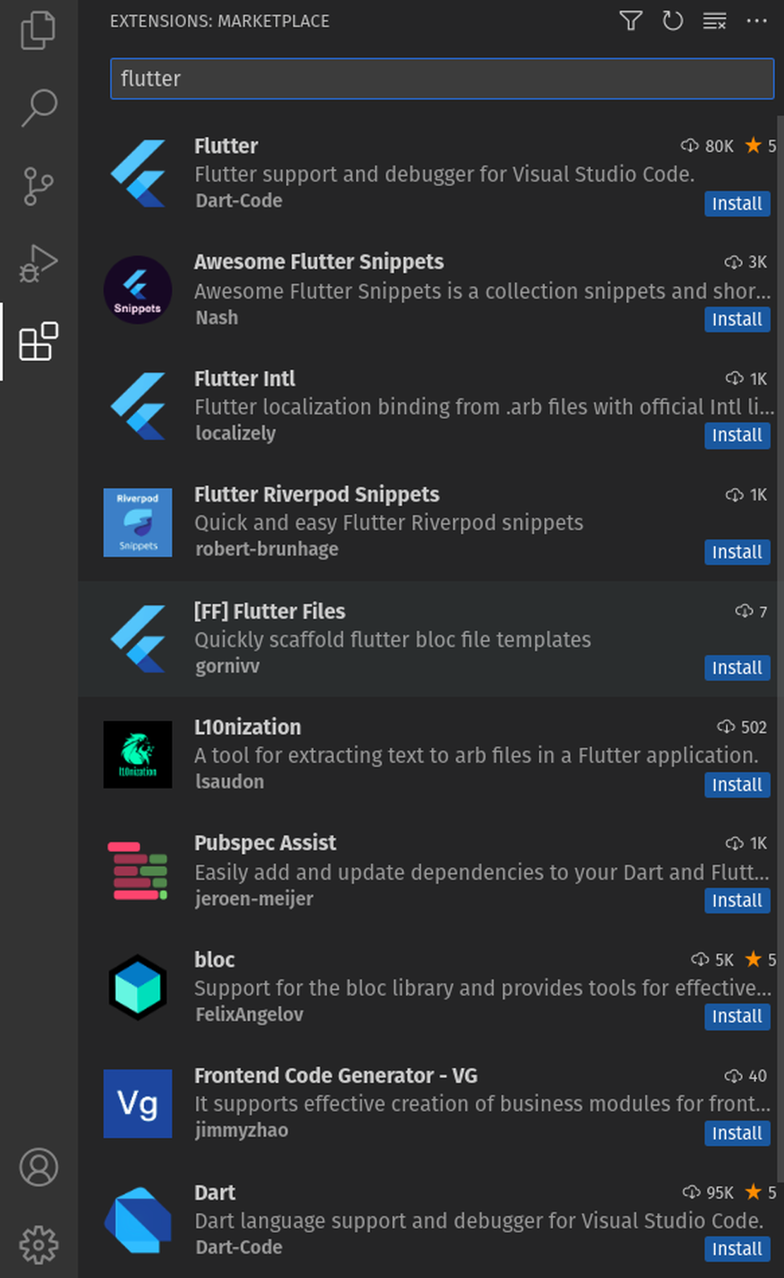Flutter App Development in Container