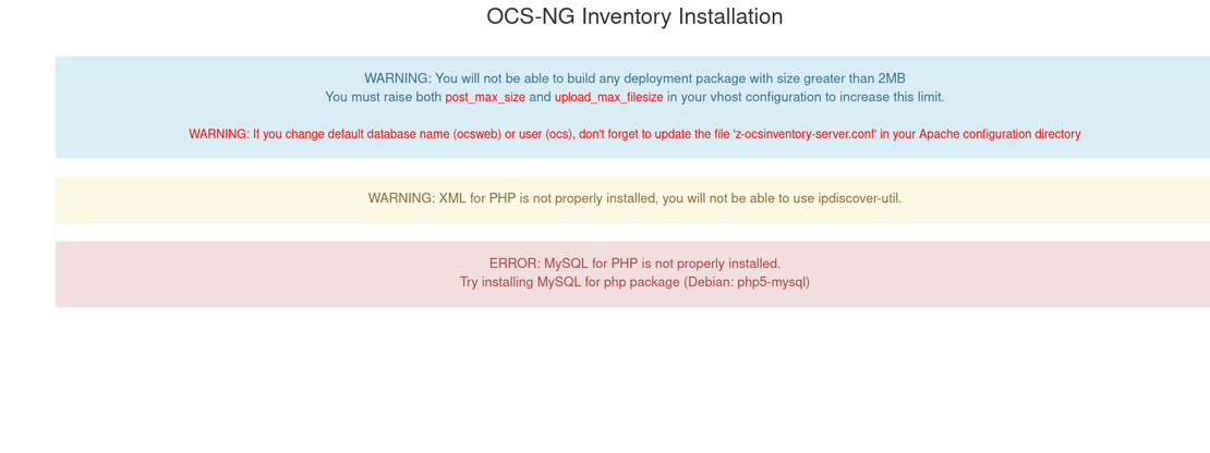 OCS Installation